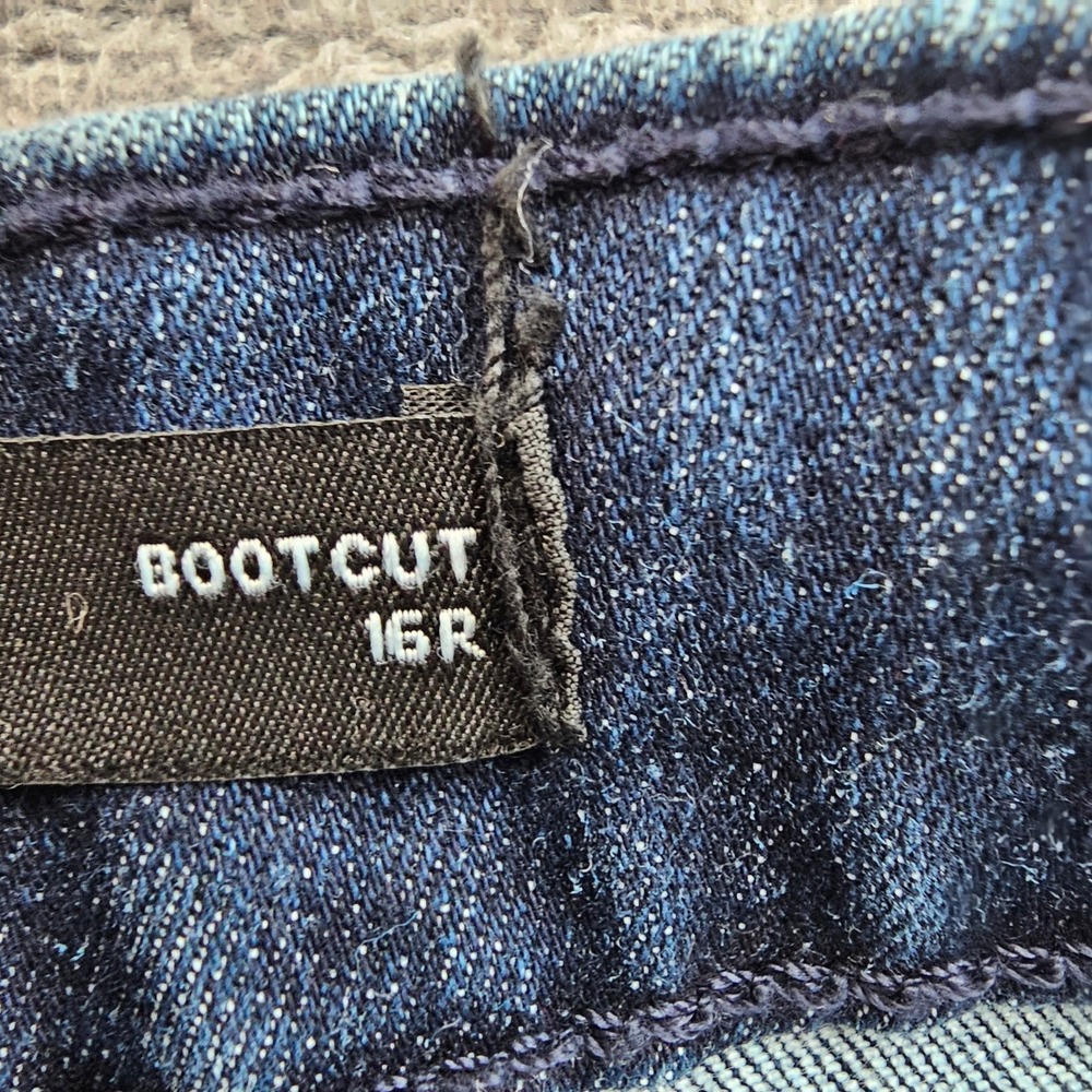 Simply Vera Vera Wang Bootcut Jeans Women's 16R‎ Blue Denim Dark Wash Stretch - Picture 6 of 15
